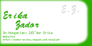 erika zador business card